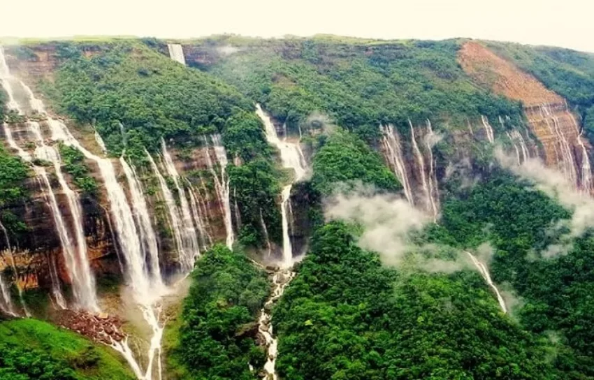 Cherrapunji waterfalls and caves North East India travel guide