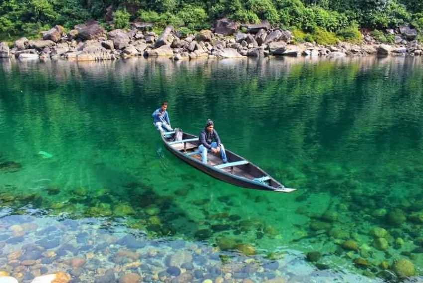Dawki river crystal clear water Meghalaya travel