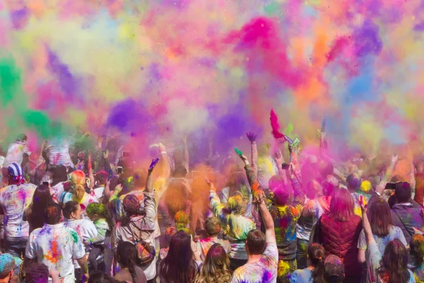 famous festivals in India Holi color celebration
