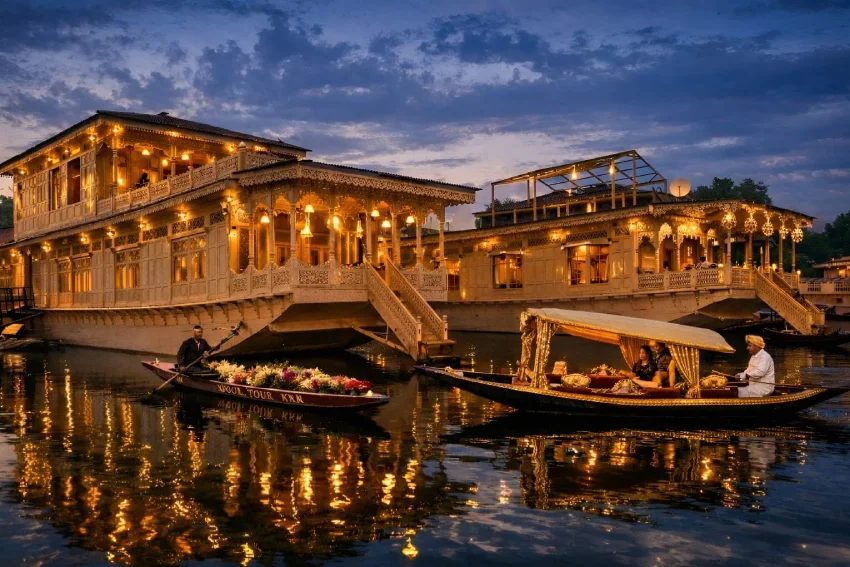 Kashmir luxury houseboat premium India tour packages